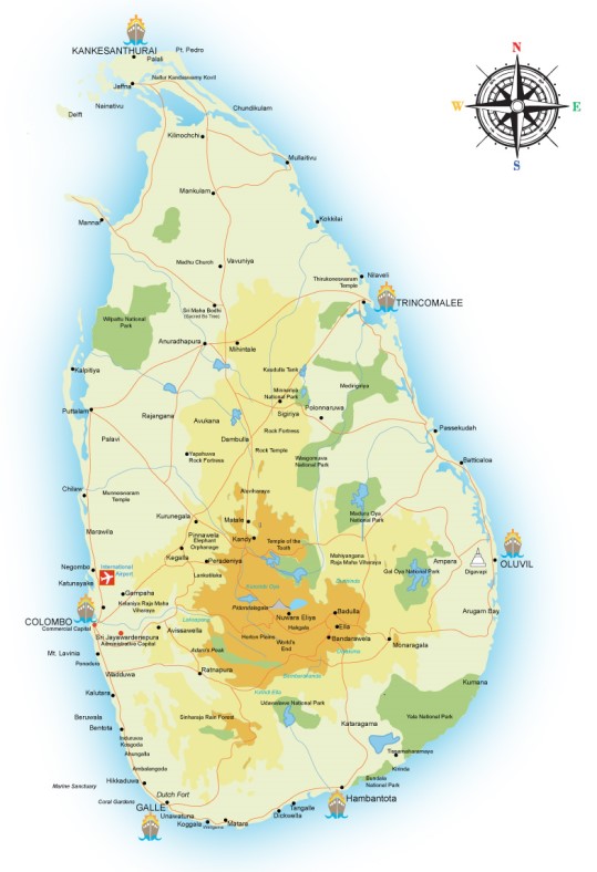 Тринкомали на карте Шри Ланки. Ваддува Шри Ланка на карте. Пляжи Шри Ланки на карте. Остров Шри Ланка на карте. Карта достопримечательности шри